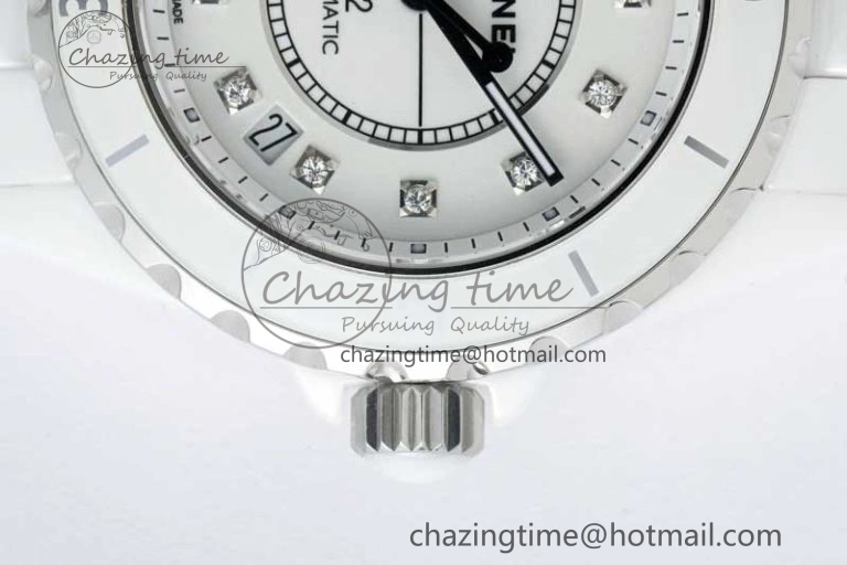 GoodFit J13 38mm HTF 1:1 Best Edition White Korea Ceramic Diamonds Markers Dial on Bracelet A 6470