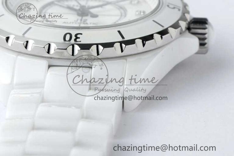 GoodFit J13 38mm HTF 1:1 Best Edition White Korea Ceramic Diamonds Markers Dial on Bracelet A 6470