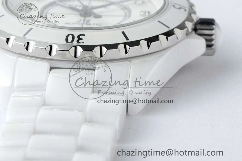 GoodFit J13 38mm HTF 1:1 Best Edition White Korea Ceramic Diamonds Markers Dial on Bracelet A 6470