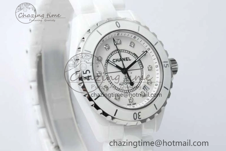 GoodFit J13 38mm HTF 1:1 Best Edition White Korea Ceramic Diamonds Markers Dial on Bracelet A 6470