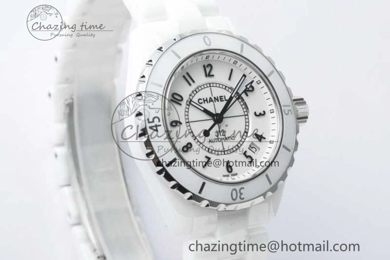 Sleek J13 38mm HTF 1:1 Best Edition White Korea Ceramic Numeral Markers Dial on Bracelet A 6469
