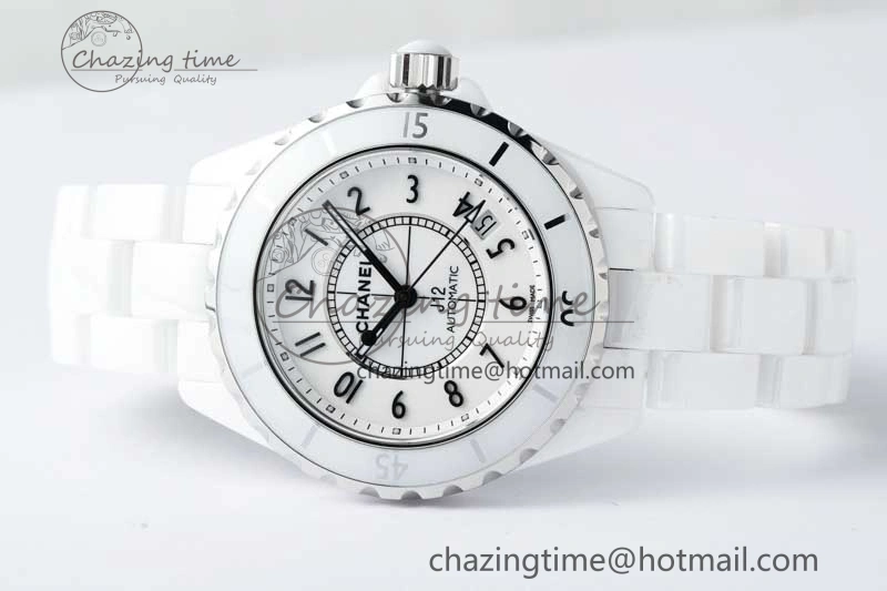 Sleek J13 38mm HTF 1:1 Best Edition White Korea Ceramic Numeral Markers Dial on Bracelet A 6469
