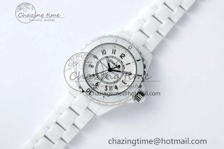 Sleek J13 38mm HTF 1:1 Best Edition White Korea Ceramic Numeral Markers Dial on Bracelet A 6469