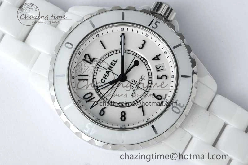 Sleek J13 38mm HTF 1:1 Best Edition White Korea Ceramic Numeral Markers Dial on Bracelet A 6469