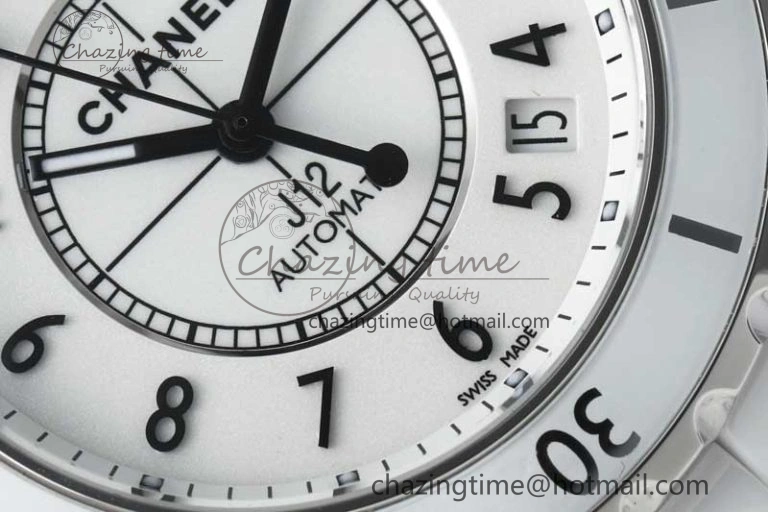 Sleek J13 38mm HTF 1:1 Best Edition White Korea Ceramic Numeral Markers Dial on Bracelet A 6469