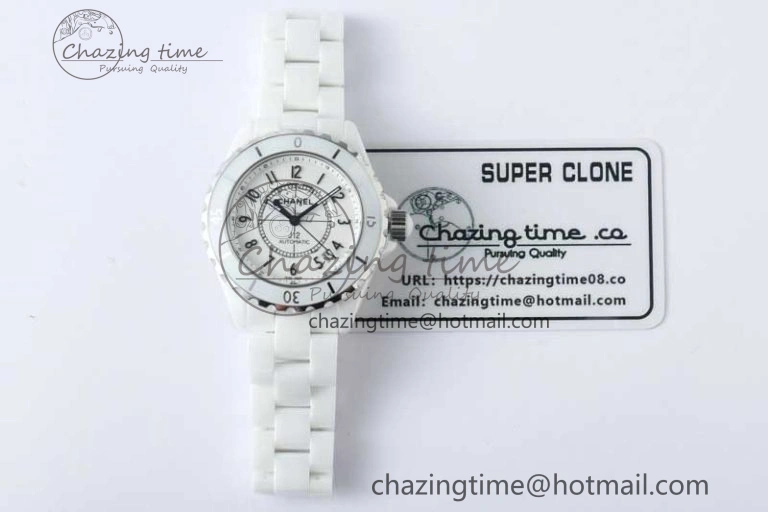 Sleek J13 38mm HTF 1:1 Best Edition White Korea Ceramic Numeral Markers Dial on Bracelet A 6469