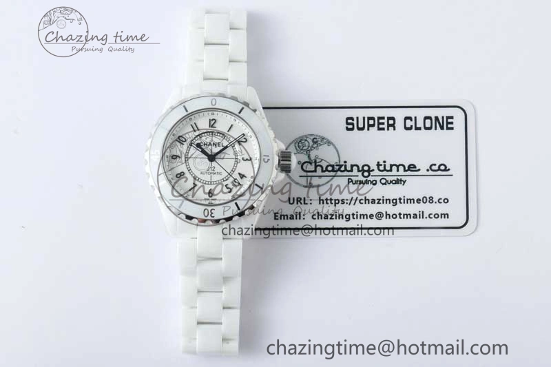 Sleek J13 38mm HTF 1:1 Best Edition White Korea Ceramic Numeral Markers Dial on Bracelet A 6469