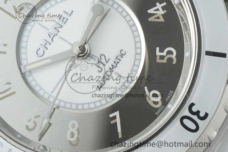 J13 38mm HTF 1:1 Best Edition White Korea Ceramic Silver Dial on Bracelet A Timeless 6471