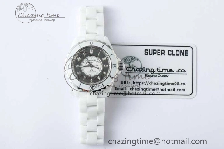 J13 38mm HTF 1:1 Best Edition White Korea Ceramic Silver Dial on Bracelet A Timeless 6471