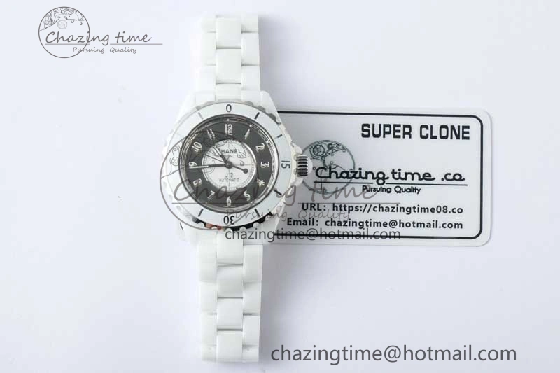 J13 38mm HTF 1:1 Best Edition White Korea Ceramic Silver Dial on Bracelet A Timeless 6471