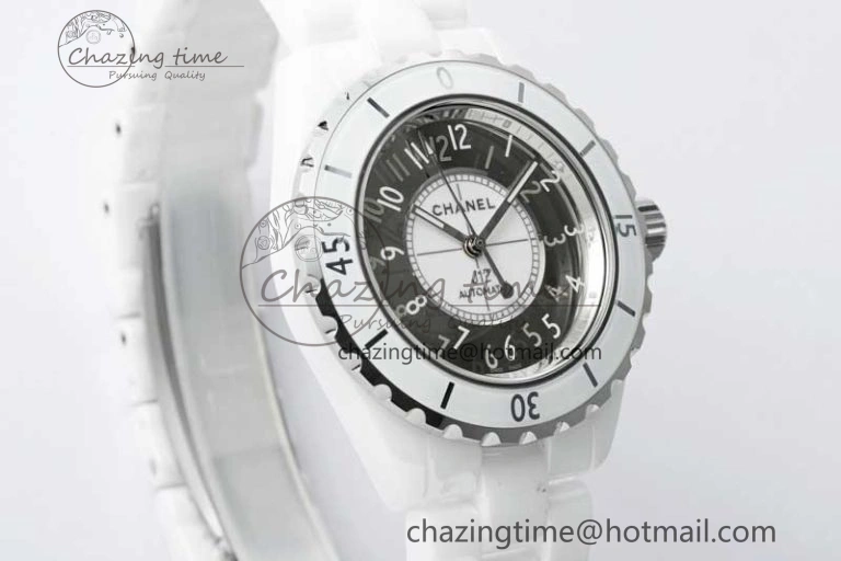 J13 38mm HTF 1:1 Best Edition White Korea Ceramic Silver Dial on Bracelet A Timeless 6471