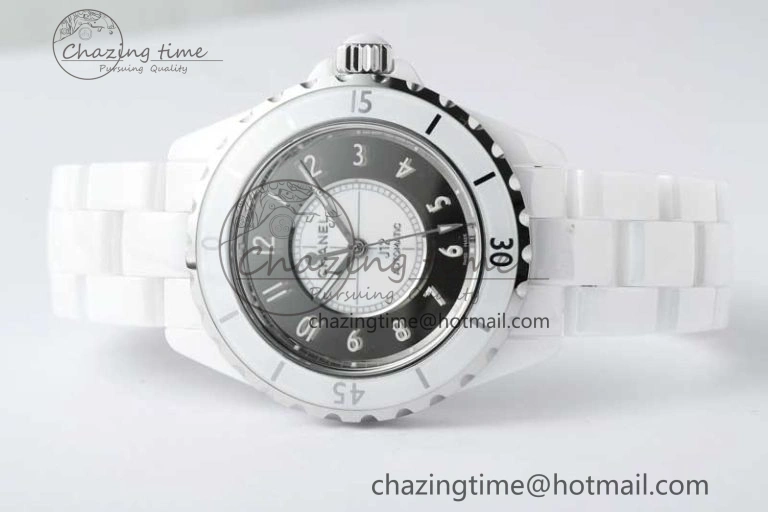 J13 38mm HTF 1:1 Best Edition White Korea Ceramic Silver Dial on Bracelet A Timeless 6471