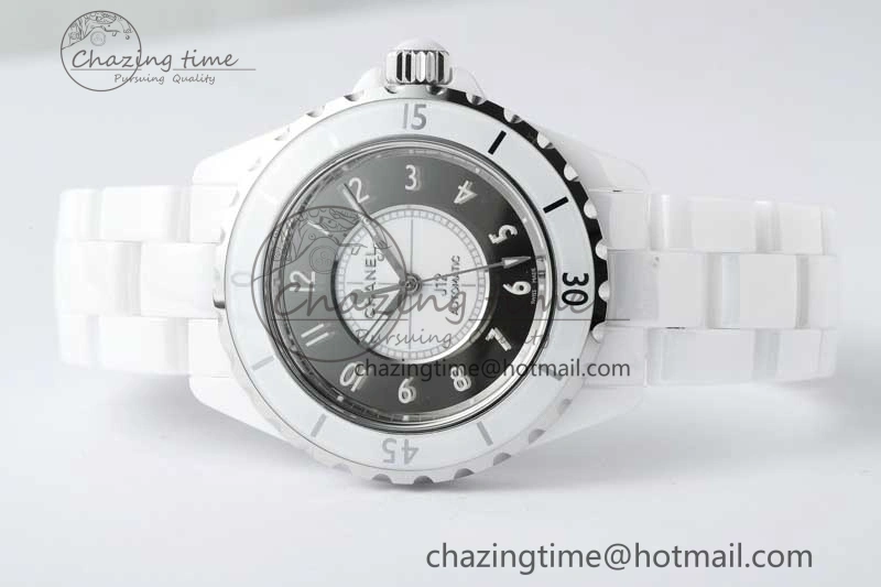 J13 38mm HTF 1:1 Best Edition White Korea Ceramic Silver Dial on Bracelet A Timeless 6471