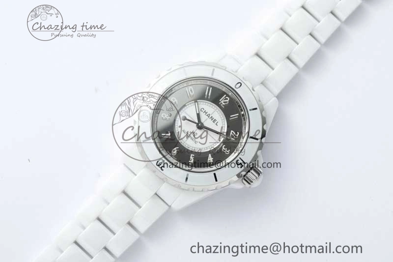 J13 38mm HTF 1:1 Best Edition White Korea Ceramic Silver Dial on Bracelet A Timeless 6471