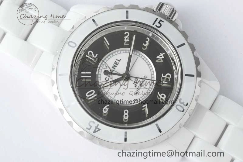 J13 38mm HTF 1:1 Best Edition White Korea Ceramic Silver Dial on Bracelet A Timeless 6471