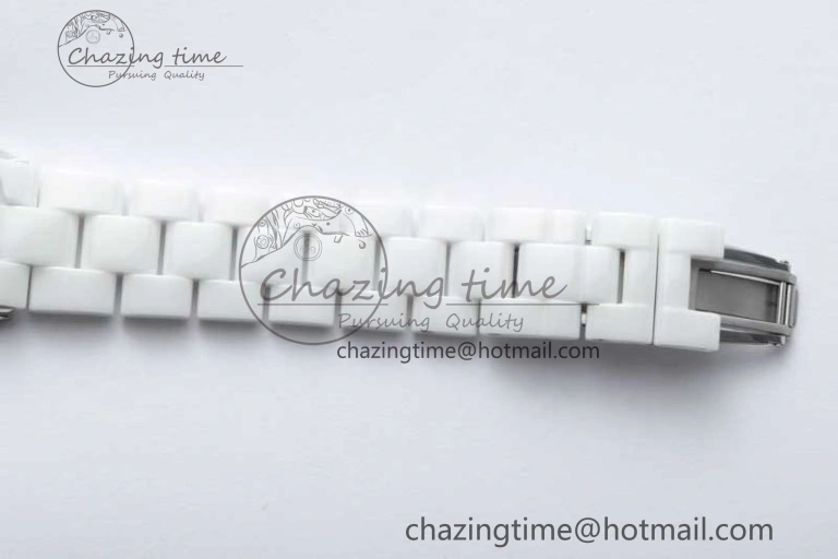 J13 38mm HTF 1:1 Best Edition White Korea Ceramic Stripe Dial on Bracelet A Youthful 6463