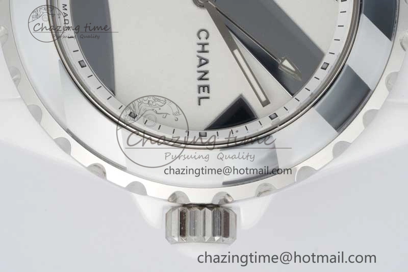 J13 38mm HTF 1:1 Best Edition White Korea Ceramic Stripe Dial on Bracelet A Youthful 6463