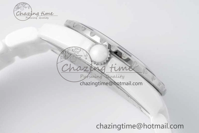 J13 38mm HTF 1:1 Best Edition White Korea Ceramic Stripe Dial on Bracelet A Youthful 6463