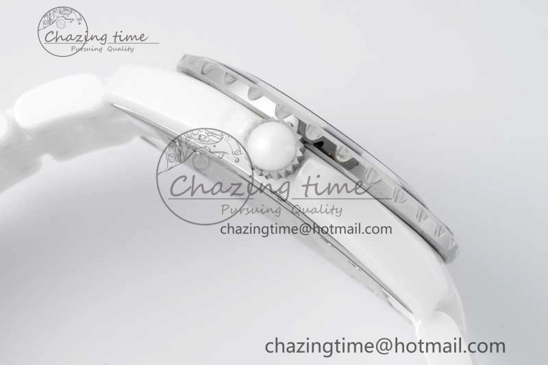 J13 38mm HTF 1:1 Best Edition White Korea Ceramic Stripe Dial on Bracelet A Youthful 6463