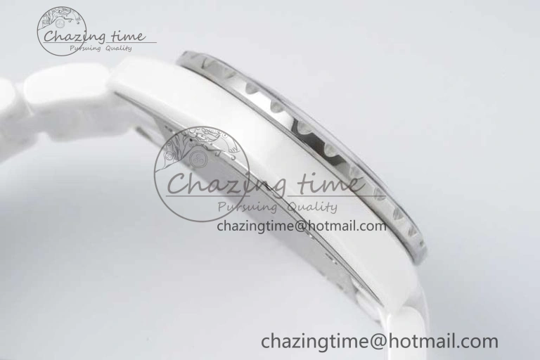J13 38mm HTF 1:1 Best Edition White Korea Ceramic Stripe Dial on Bracelet A Youthful 6463