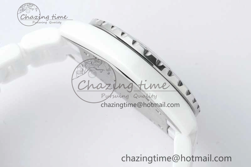 J13 38mm HTF 1:1 Best Edition White Korea Ceramic Stripe Dial on Bracelet A Youthful 6463