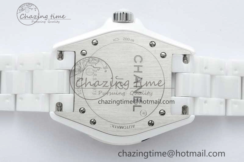 J13 38mm HTF 1:1 Best Edition White Korea Ceramic Stripe Dial on Bracelet A Youthful 6463