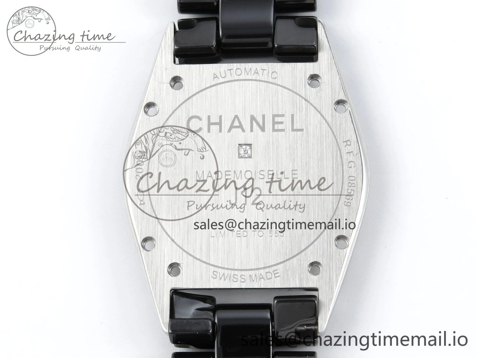 Affordable J13 38mm White Ceramic HTF 1:1 Best Edition Black Boy Pattern Dial on Bracelet A 6412