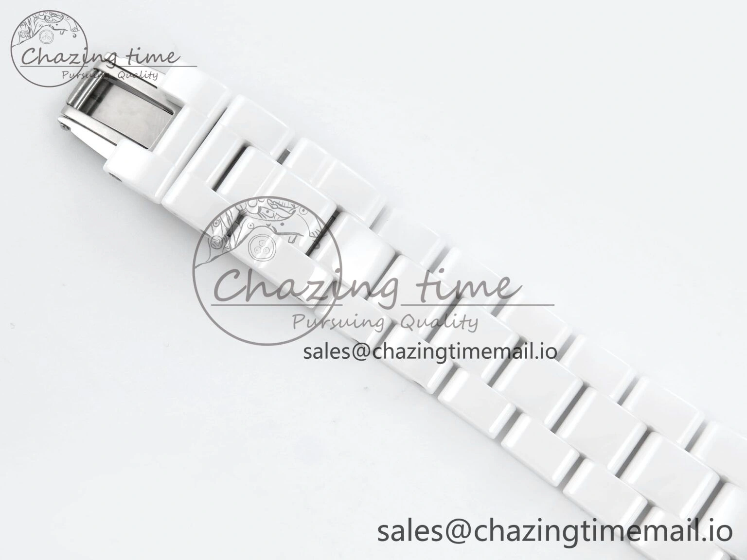 J13 38mm White Ceramic HTF 1:1 Best Edition Numbers Dial on Bracelet A Neat 6449