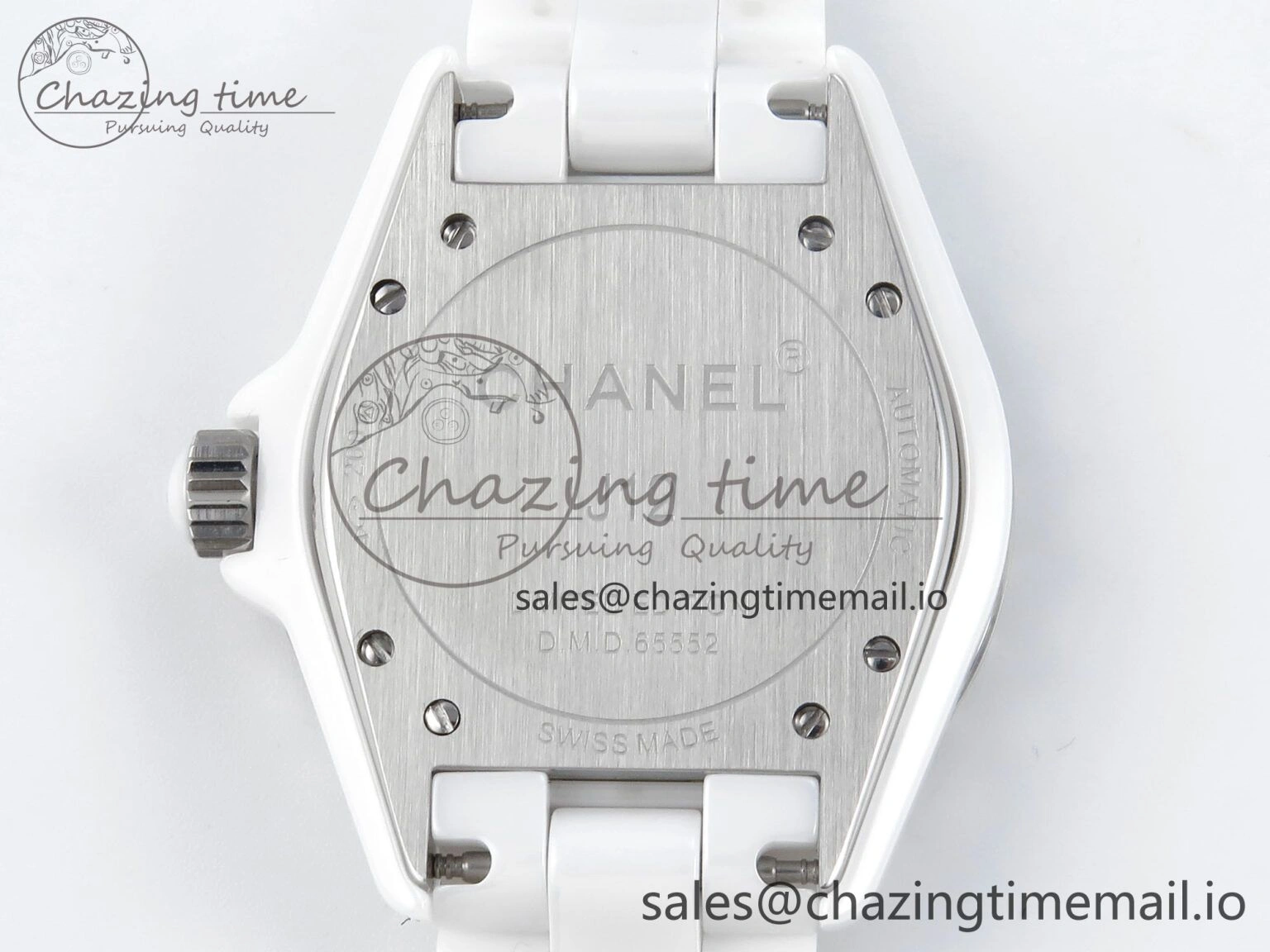 J13 38mm White Ceramic HTF 1:1 Best Edition Numbers Dial on Bracelet A Neat 6449