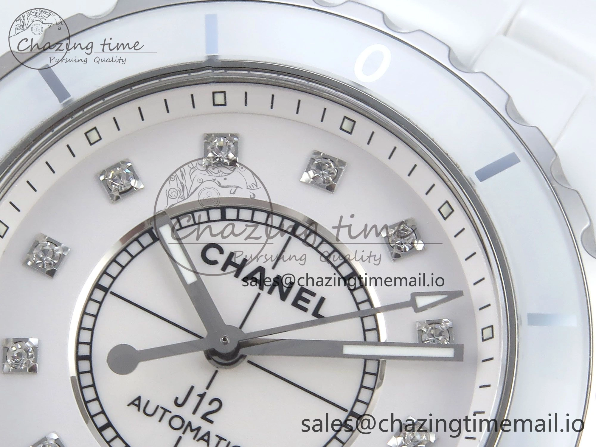 J13 38mm White Ceramic HTF 1:1 Best Edition White Diamonds Dial on Bracelet A Versatile 6452