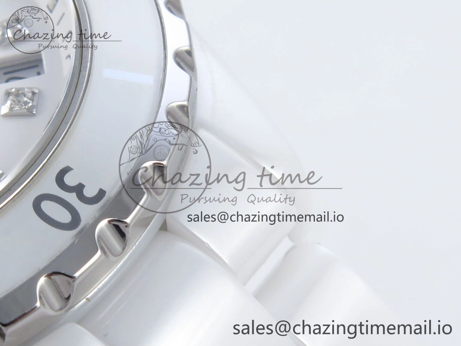 J13 38mm White Ceramic HTF 1:1 Best Edition White Diamonds Dial on Bracelet A Versatile 6452