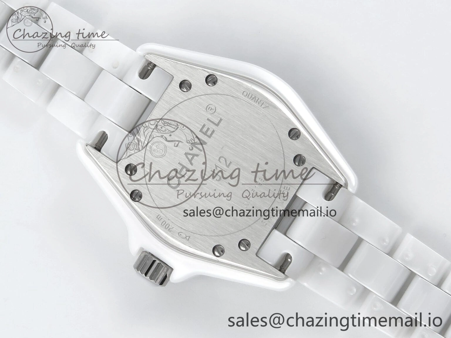 J13 38mm White Ceramic HTF 1:1 Best Edition White MOP Dial on Bracelet Swiss Quartz Supportive 6422