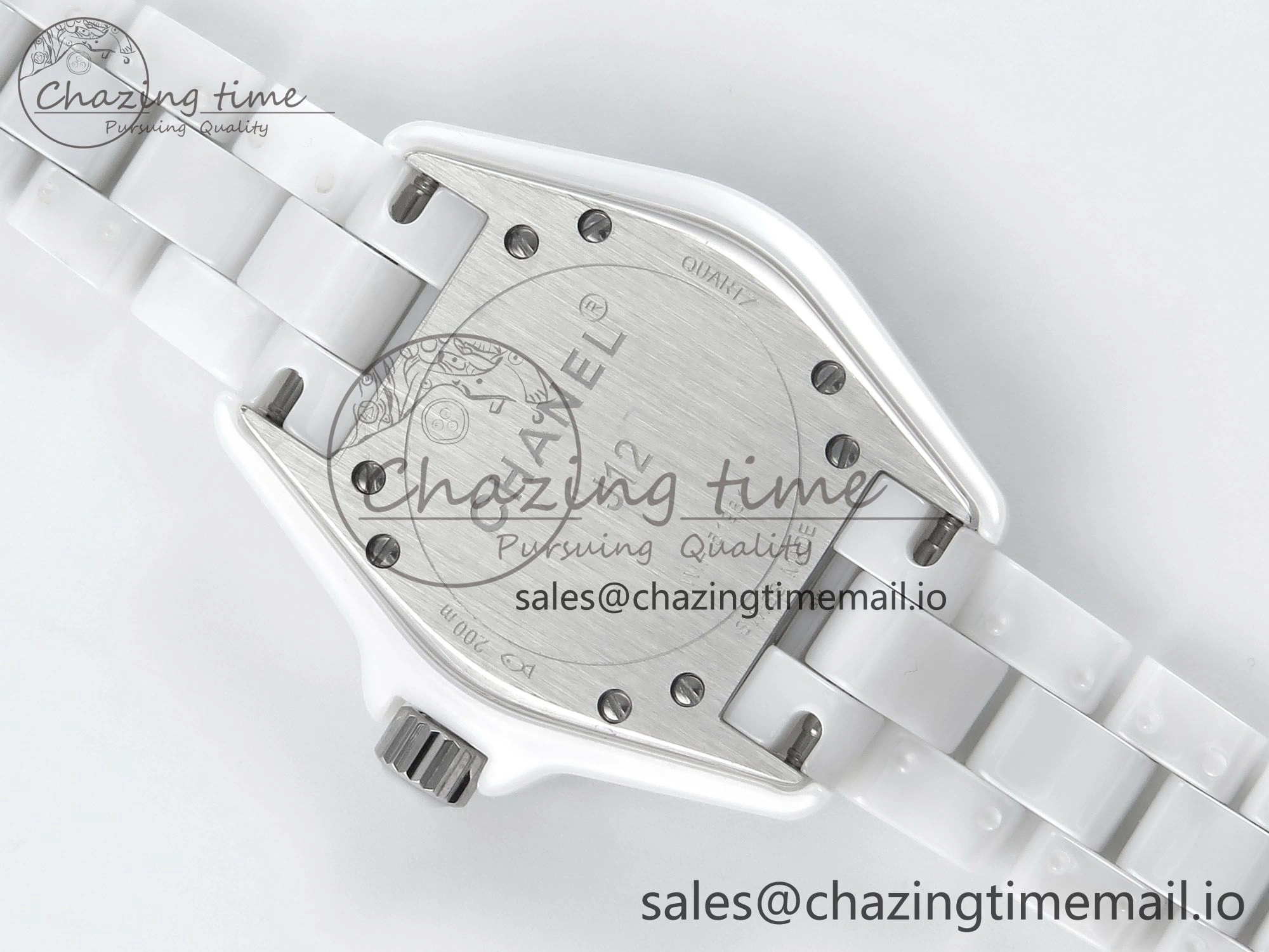 J13 38mm White Ceramic HTF 1:1 Best Edition White MOP Dial on Bracelet Swiss Quartz Supportive 6422