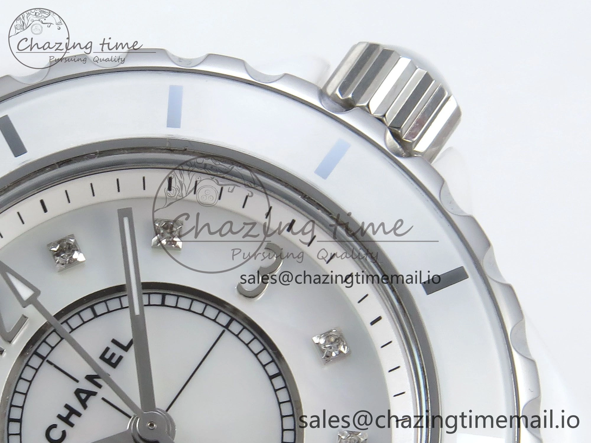 J13 38mm White Ceramic HTF 1:1 Best Edition White MOP Dial on Bracelet Swiss Quartz Supportive 6422