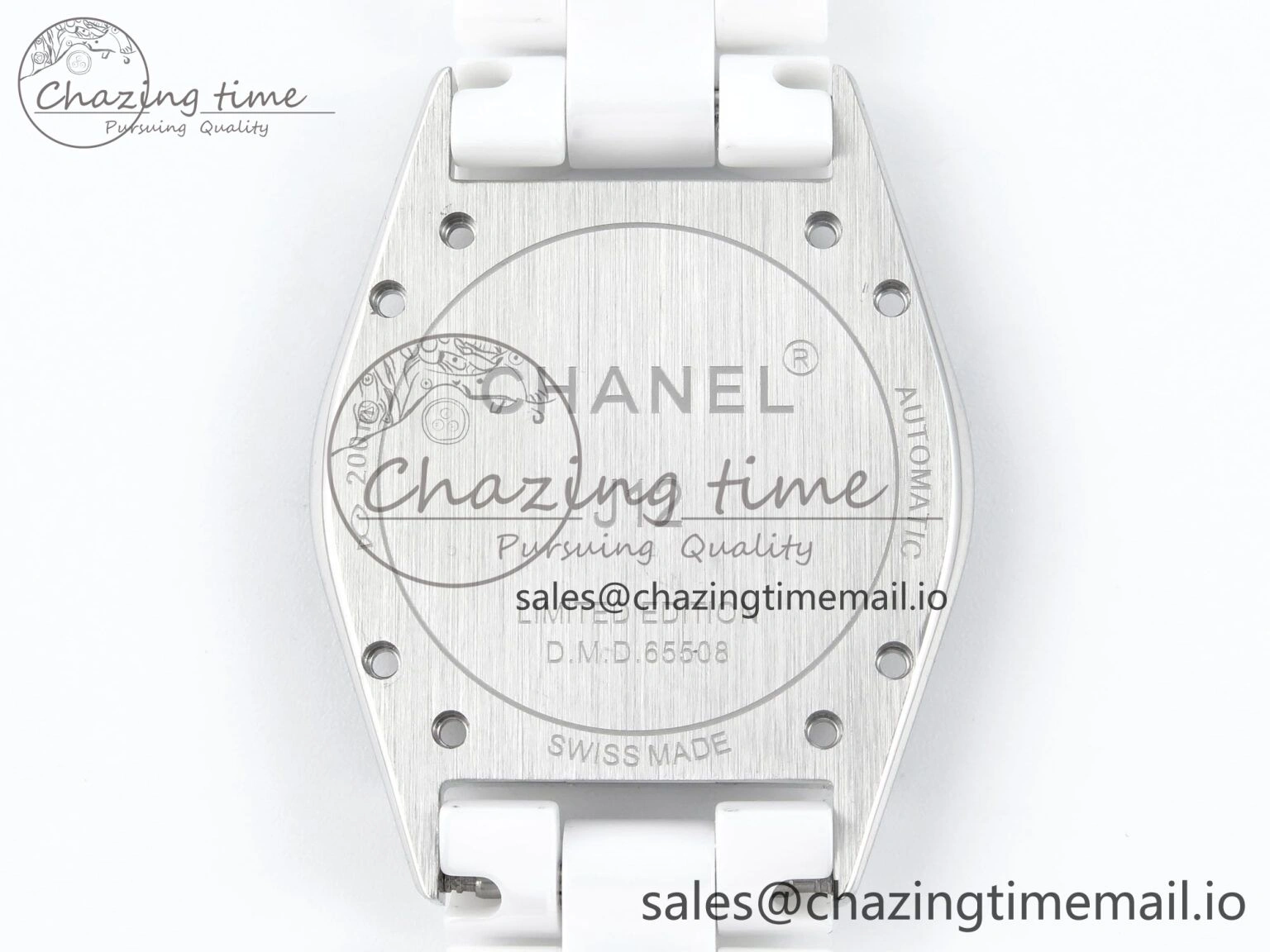 J13 38mm White Ceramic HTF 1:1 Best Edition White Blue Dial on Bracelet A Trendy 6454