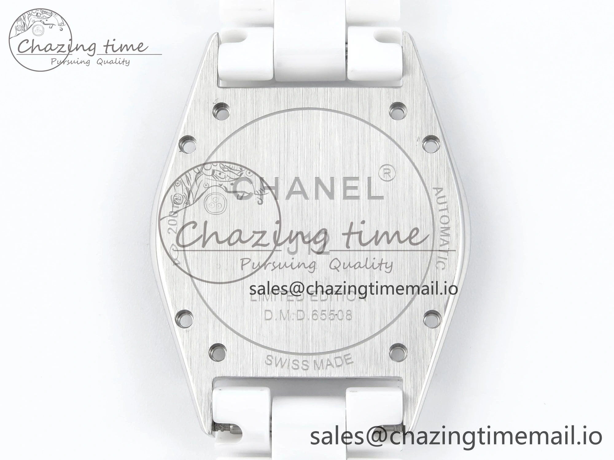 J13 38mm White Ceramic HTF 1:1 Best Edition White Blue Dial on Bracelet A Trendy 6454