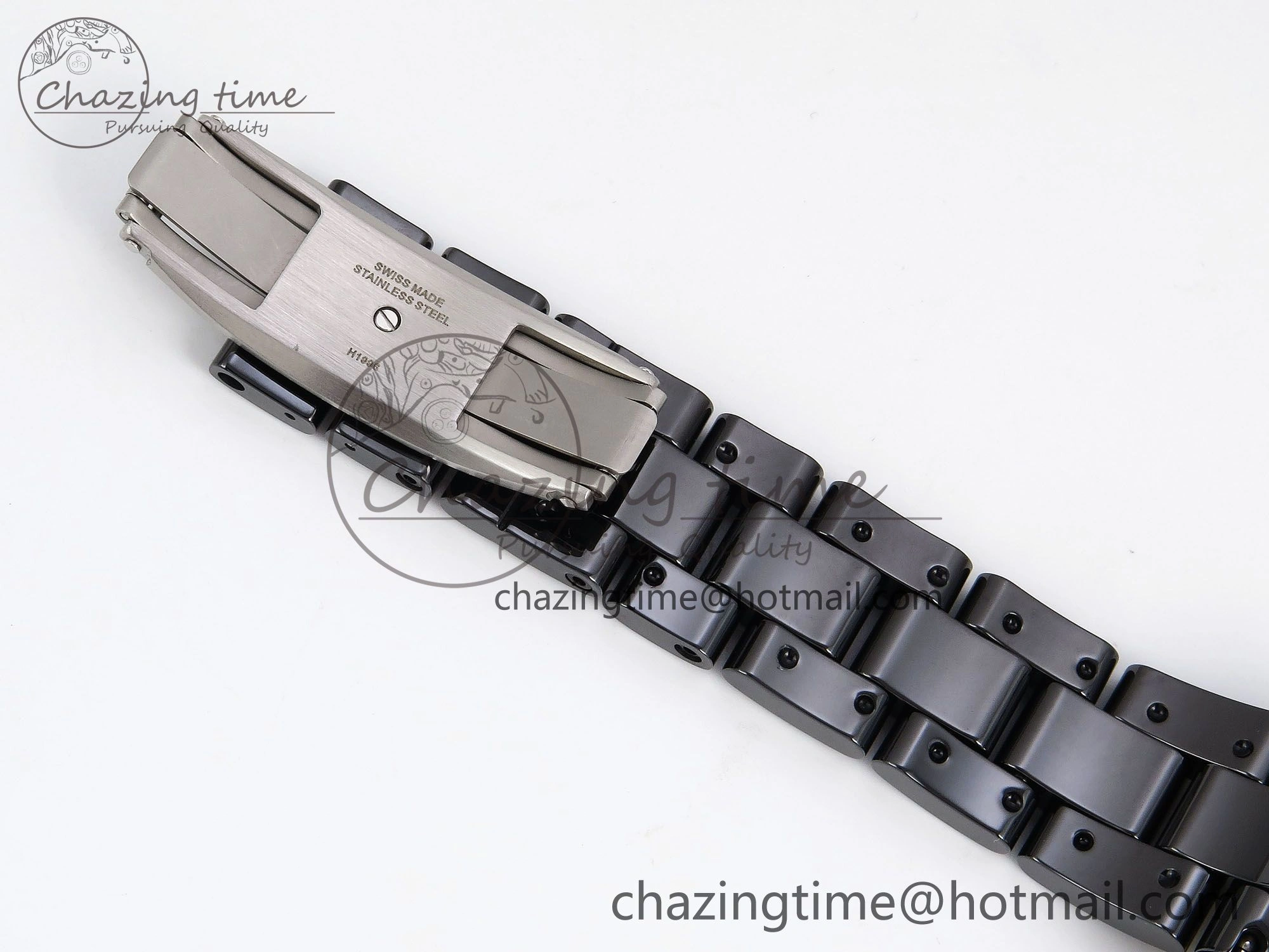 J13 38mm YG Black Ceramic BVF 1:1 Best Edition Black Dial on Bracelet A12. GoodFit 6456