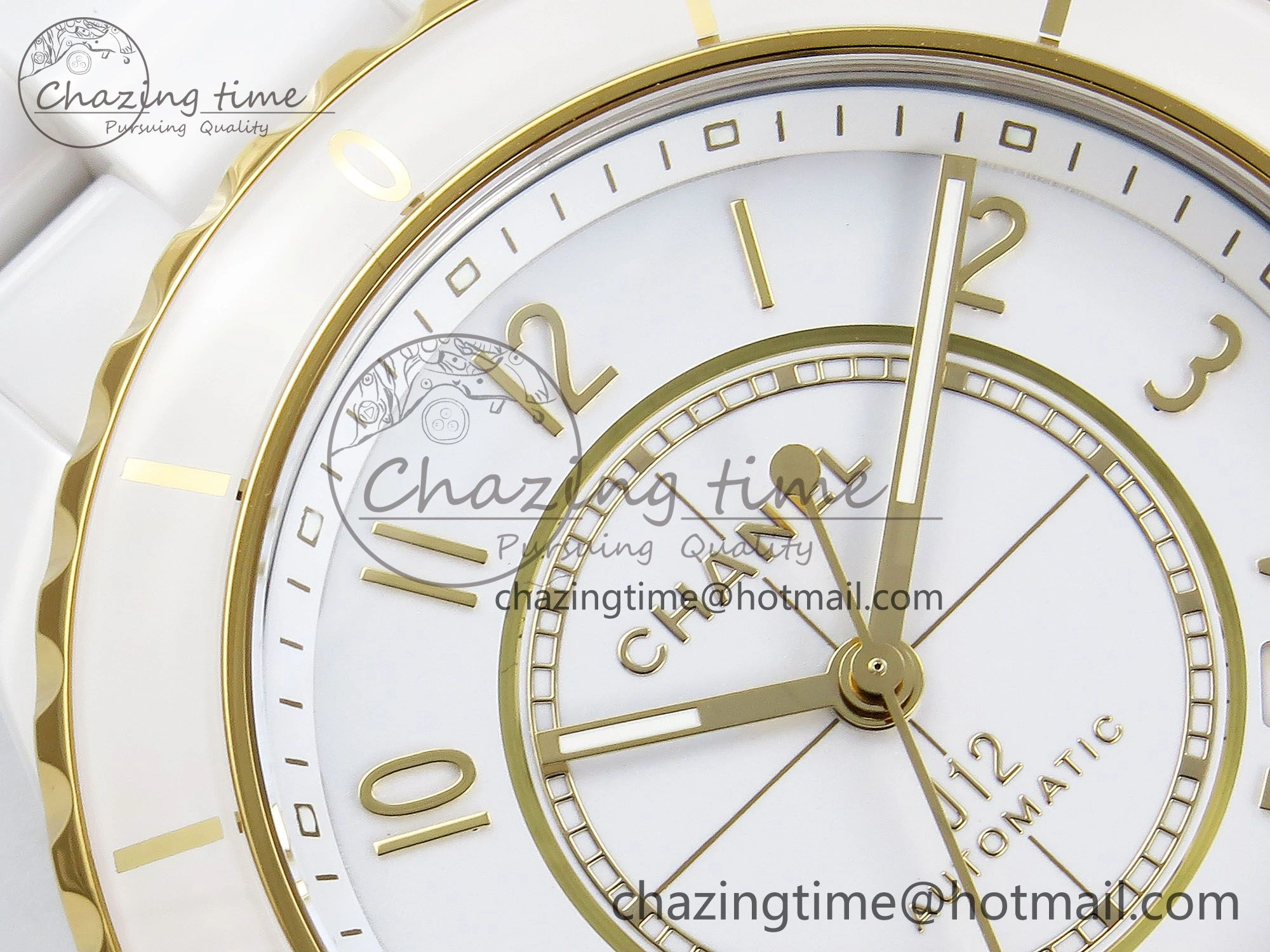J13 38mm YG White Ceramic BVF 1:1 Best Edition White Dial on Bracelet A12. Neat 6458