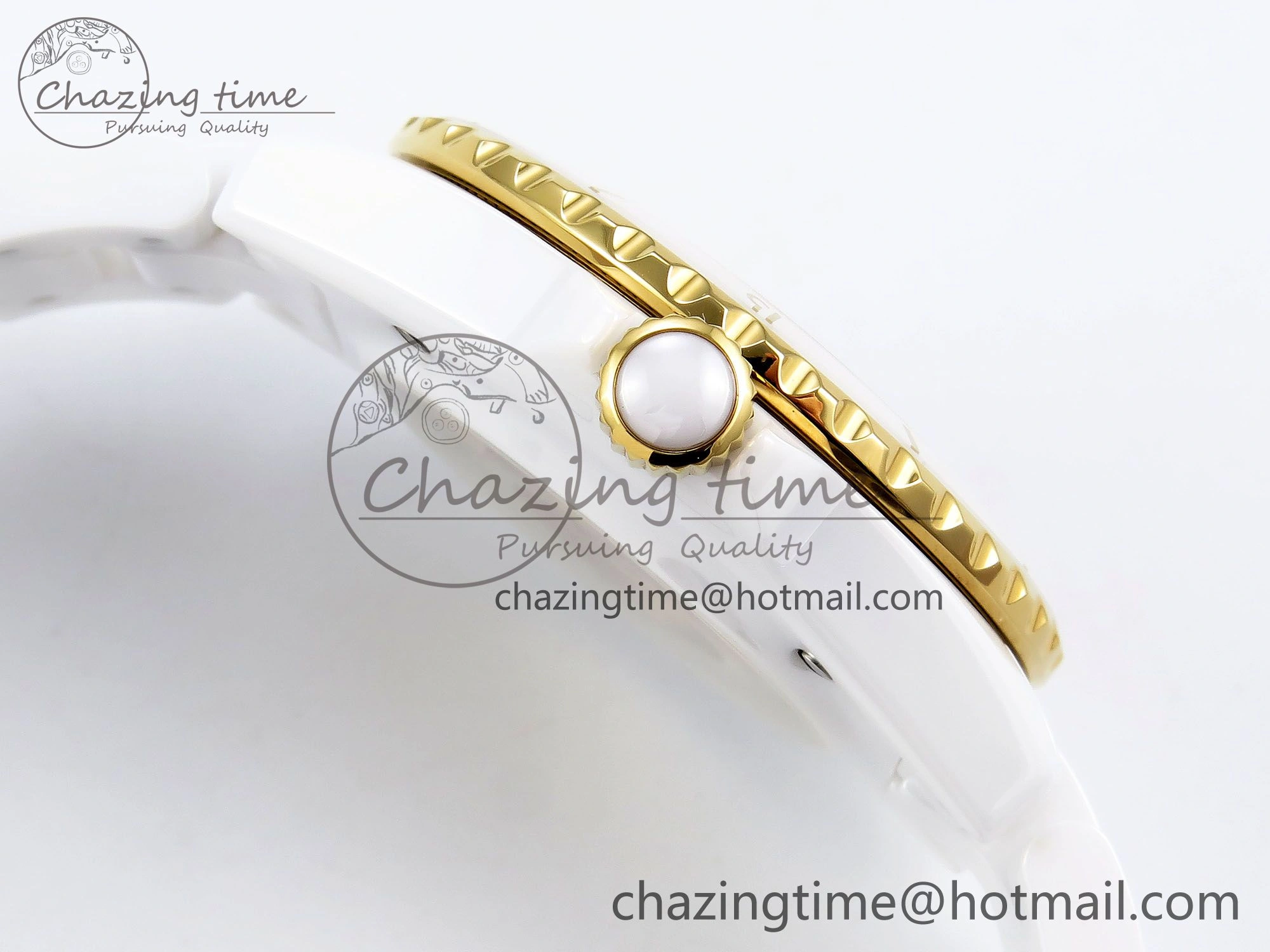 J13 38mm YG White Ceramic BVF 1:1 Best Edition White Dial on Bracelet A12. Neat 6458