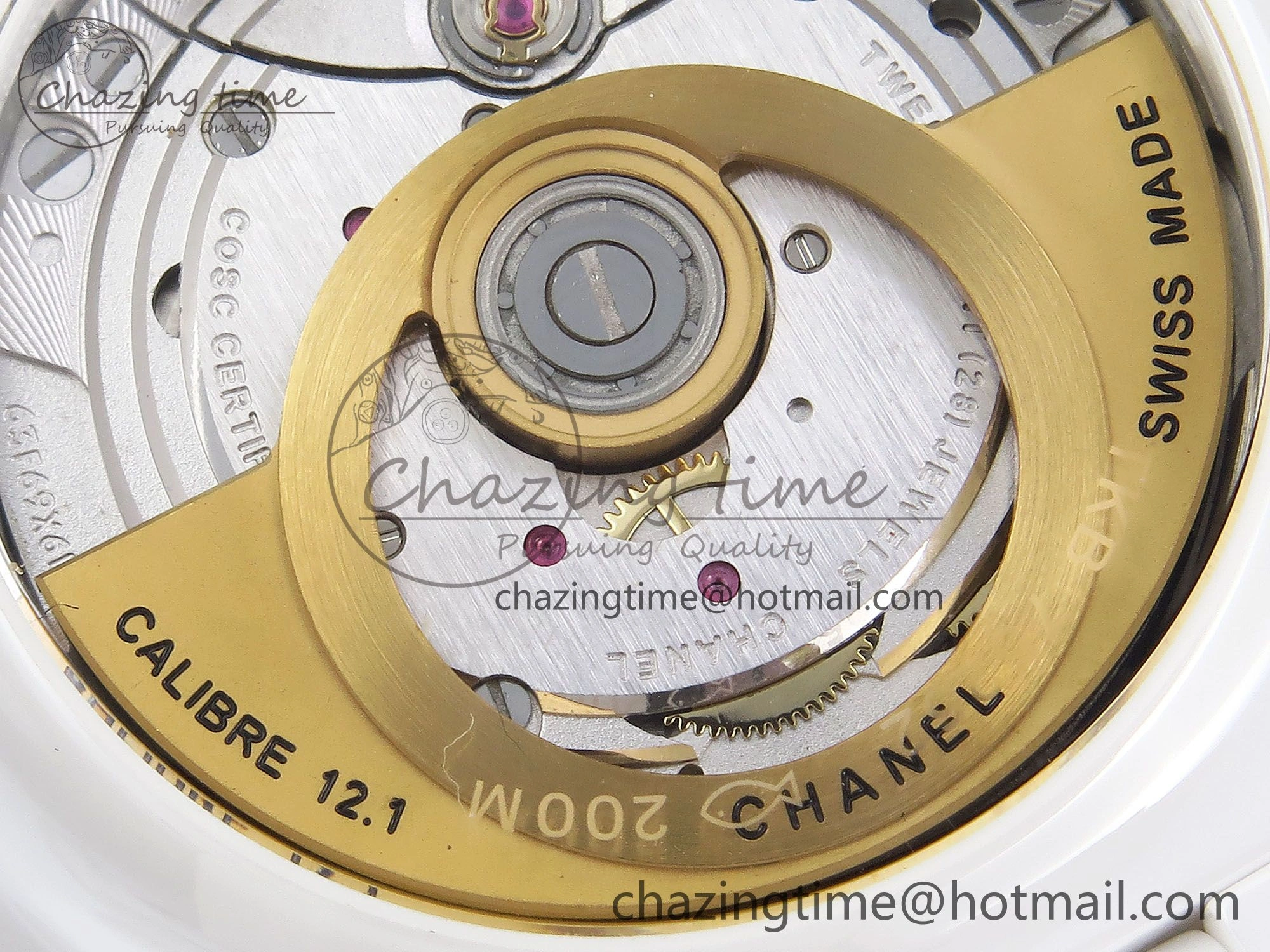 J13 38mm YG White Ceramic BVF 1:1 Best Edition White Dial on Bracelet A12. Neat 6458