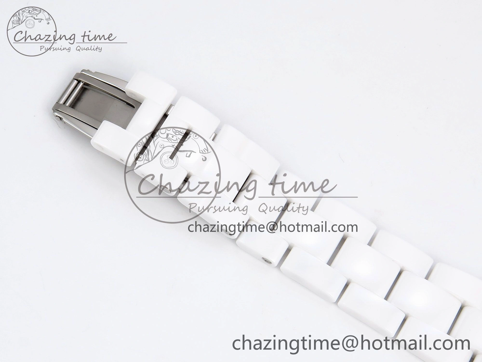 J13 38mm YG White Ceramic BVF 1:1 Best Edition White Dial on Bracelet A12. Neat 6458