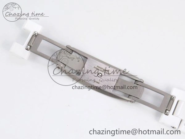 J13 38mm YG White Ceramic BVF 1:1 Best Edition White Dial on Bracelet A12. Neat 6458