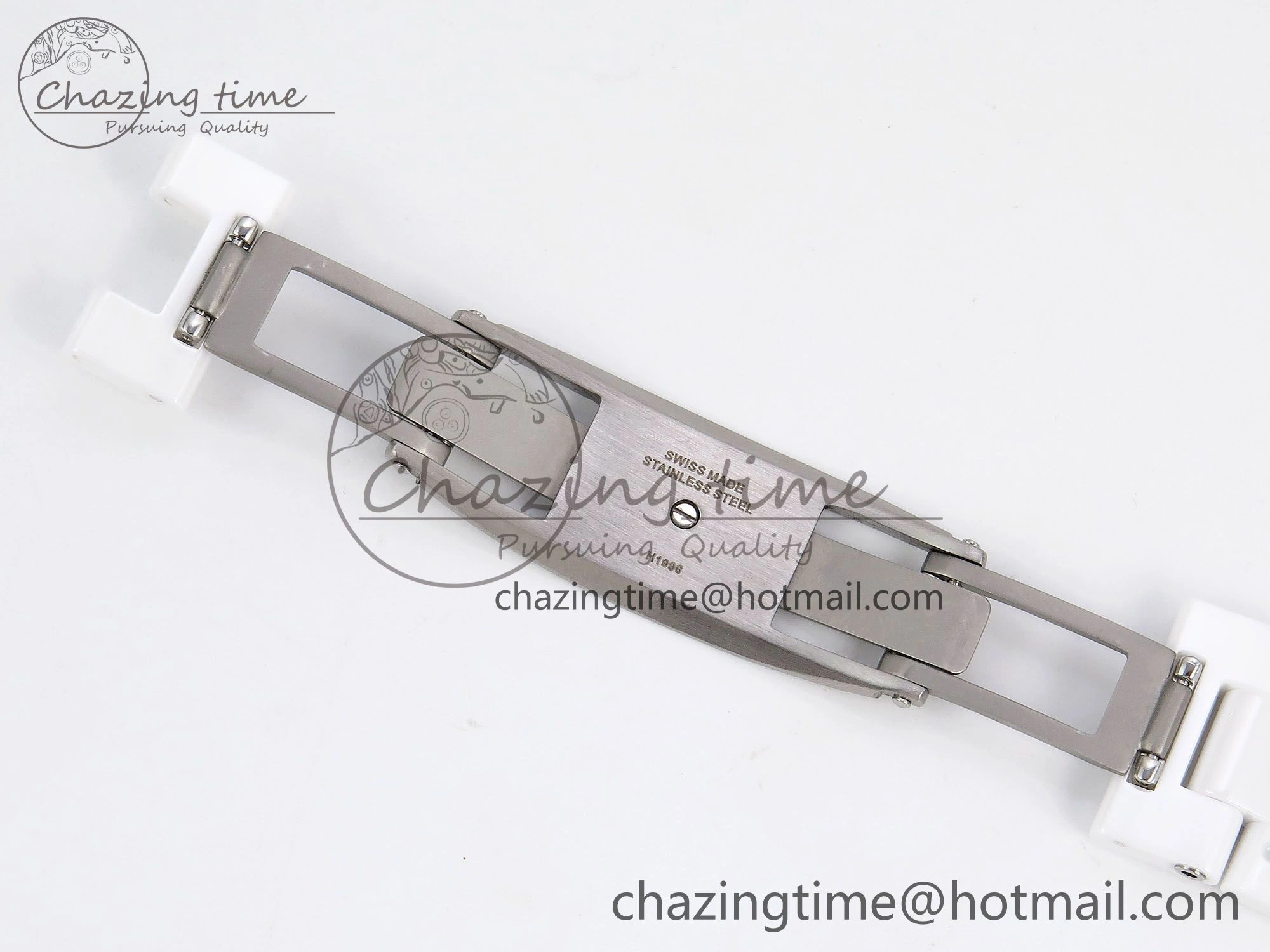 J13 38mm YG White Ceramic BVF 1:1 Best Edition White Dial on Bracelet A12. Neat 6458