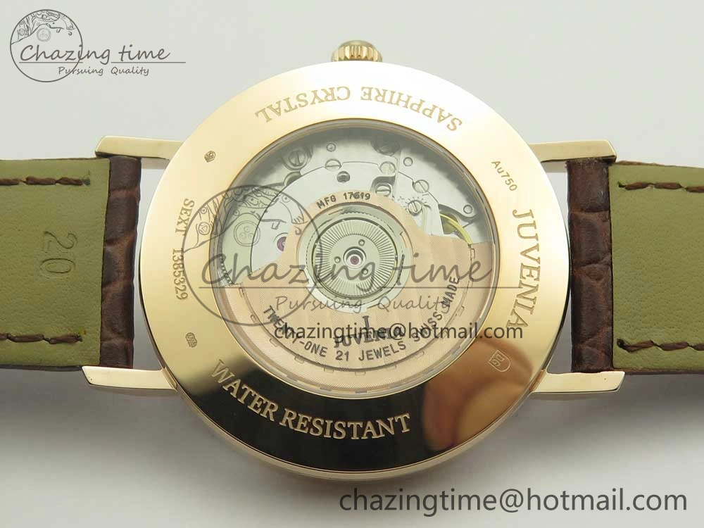 Neat Juvenia Sextant RG FKF Best Edition Black Dial on Brown Leather Strap A 7512