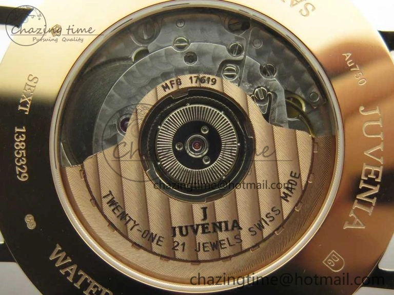 Neat Juvenia Sextant RG FKF Best Edition Black Dial on Brown Leather Strap A 7512
