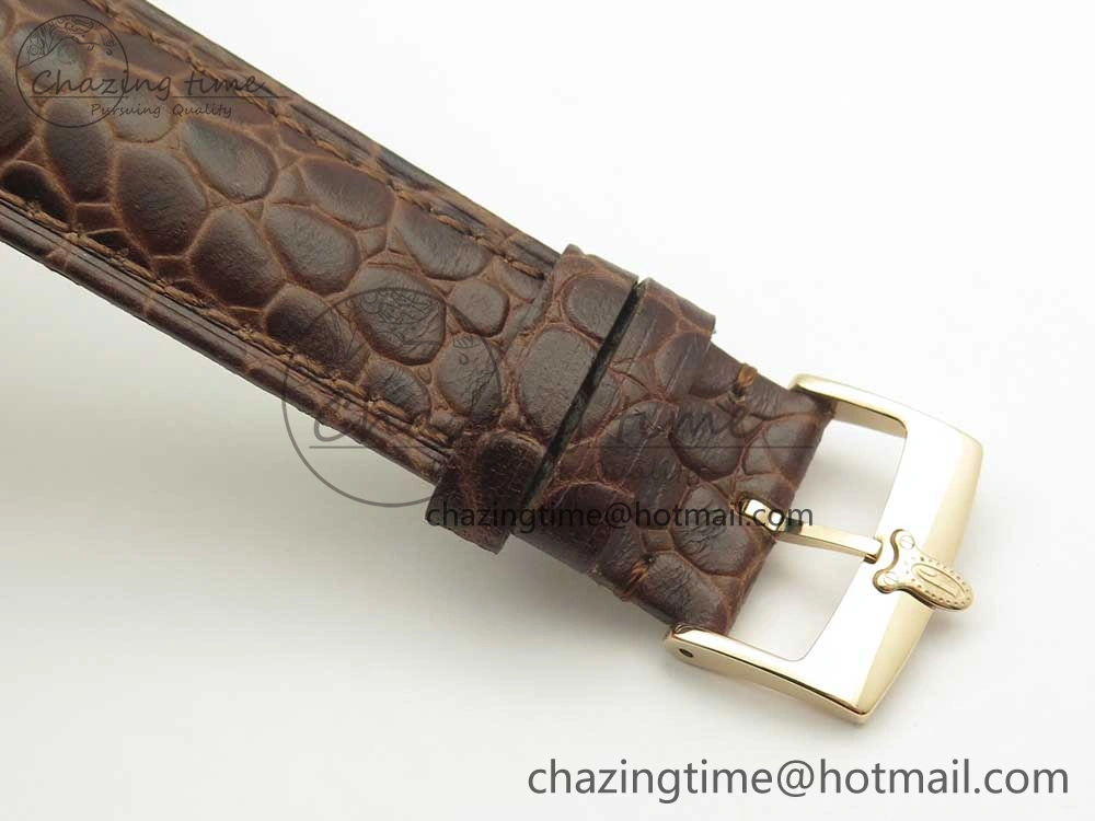 Juvenia Sextant RG FKF Best Edition White Dial on Brown Leather Strap A EyeCatching 7511
