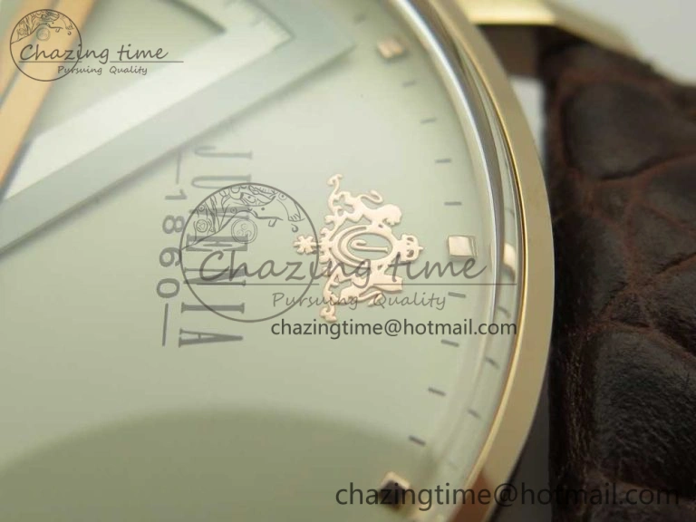 Juvenia Sextant RG FKF Best Edition White Dial on Brown Leather Strap A EyeCatching 7511