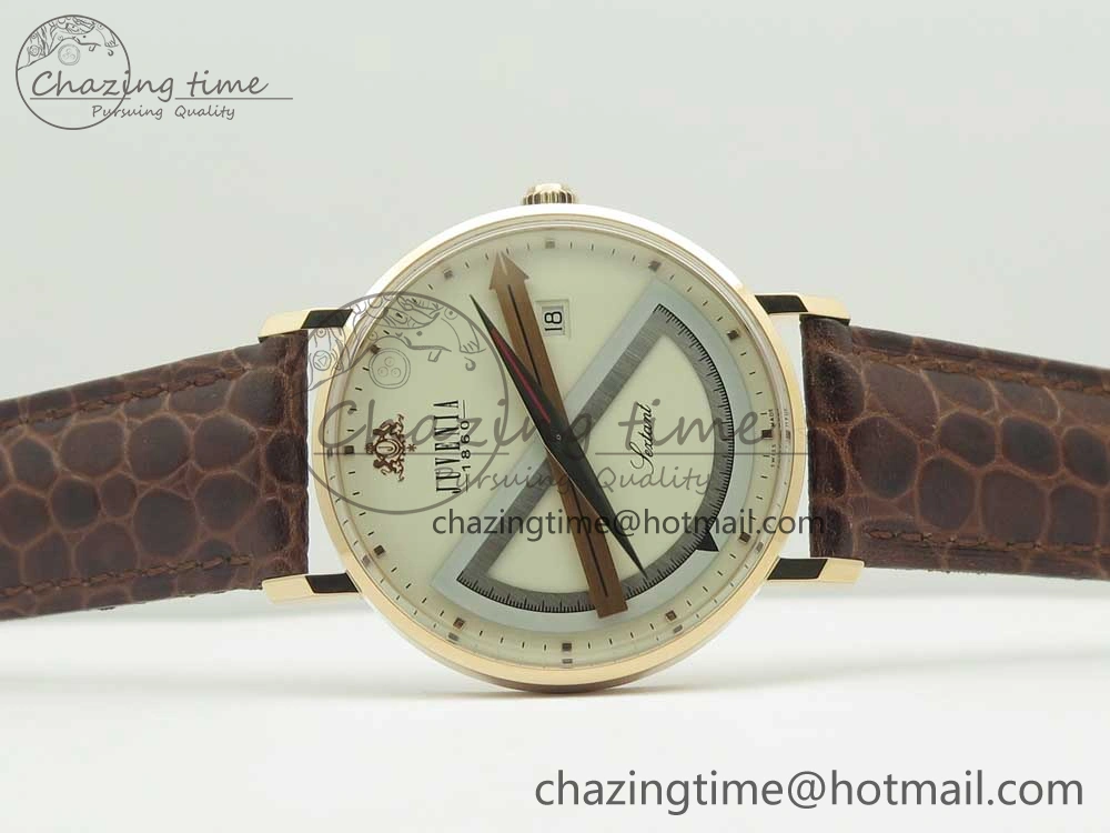 Juvenia Sextant RG FKF Best Edition White Dial on Brown Leather Strap A EyeCatching 7511