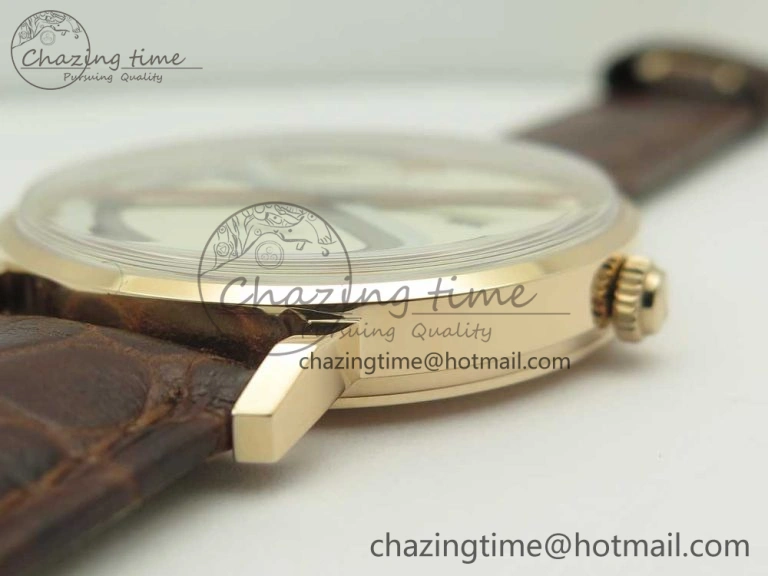 Juvenia Sextant RG FKF Best Edition White Dial on Brown Leather Strap A EyeCatching 7511