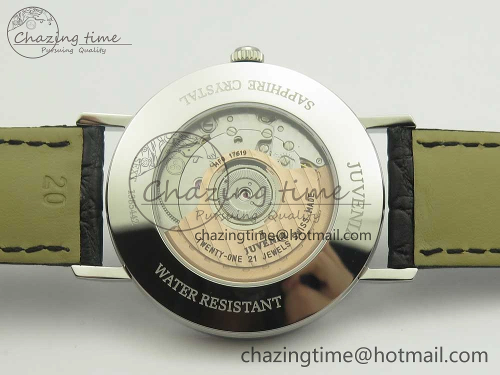 Juvenia Sextant SS FKF Best Edition Black Dial on Black Leather Strap A WellDesigned 7513